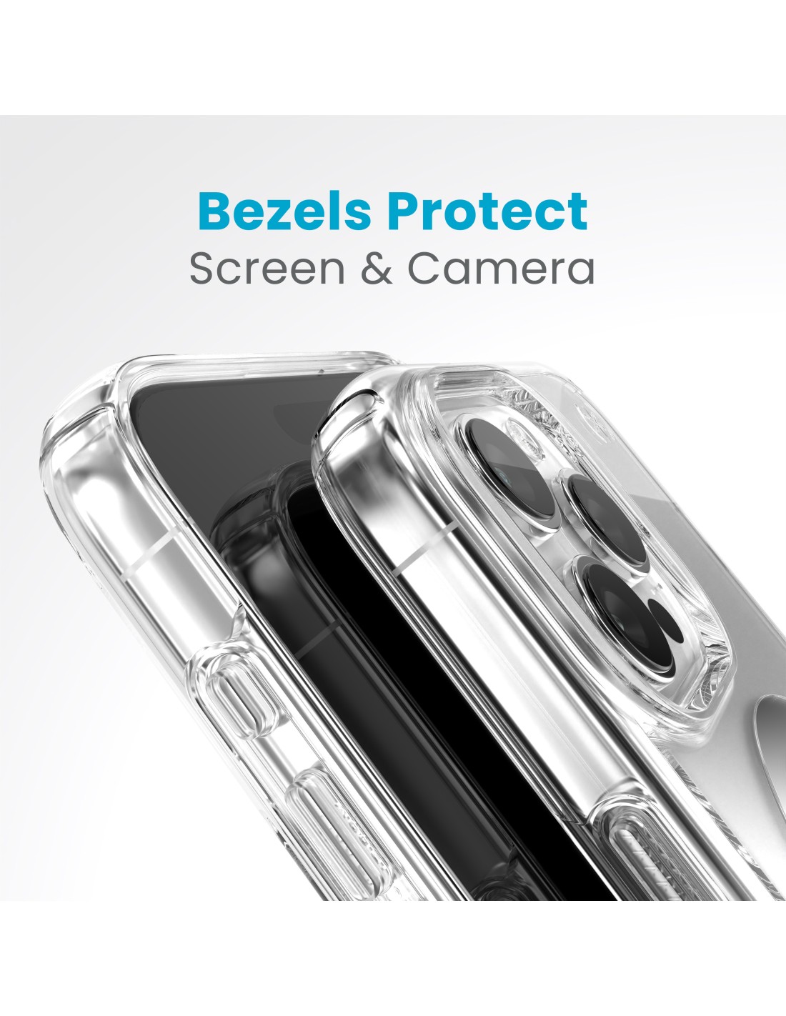 Speck Presidio Perfect Clear + MS Apple iPhone 15 Pro Max Clear - with Microban