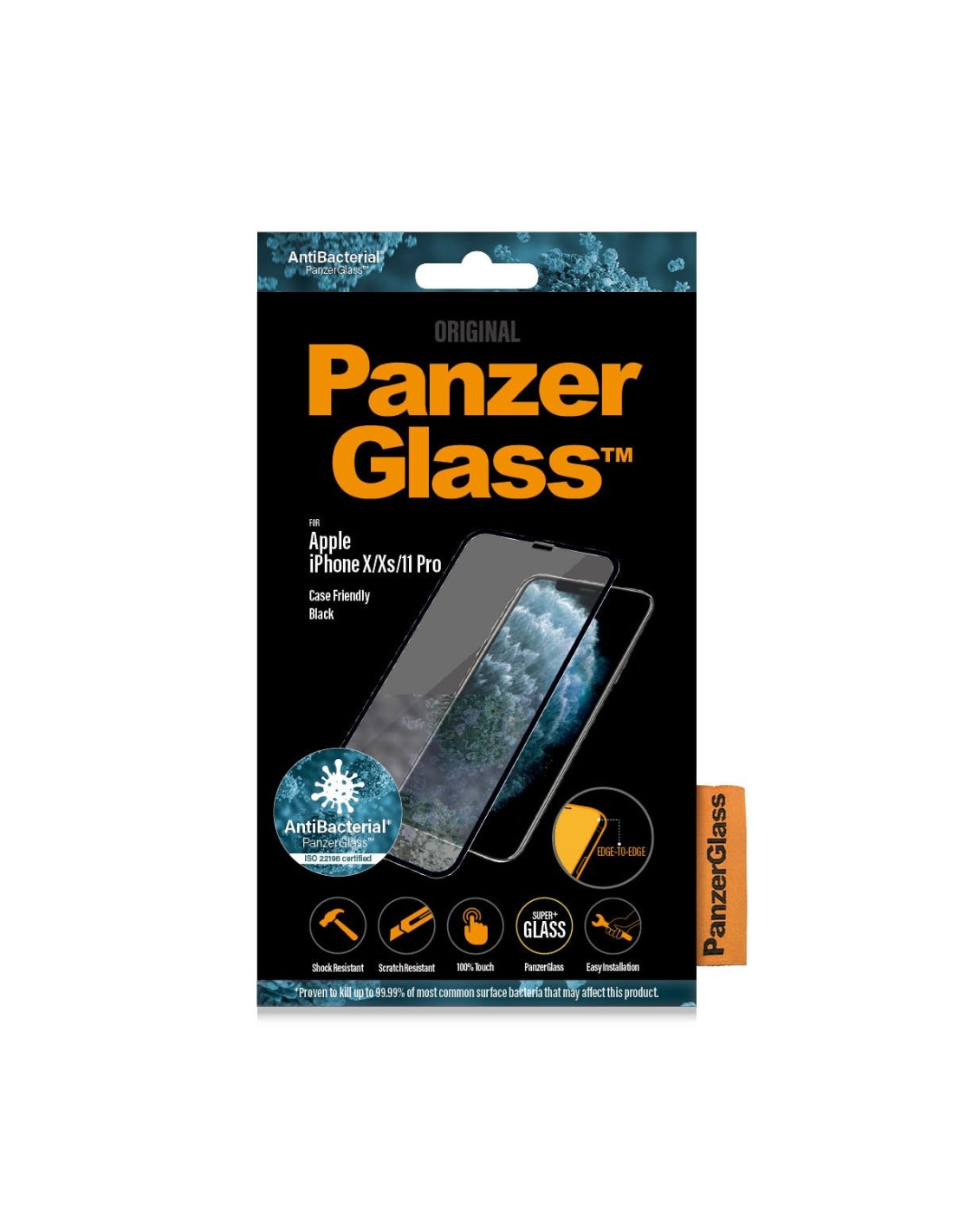PanzerGlass Apple iPhone X XS iPhone 11 Pro Black CF Super+ Glass