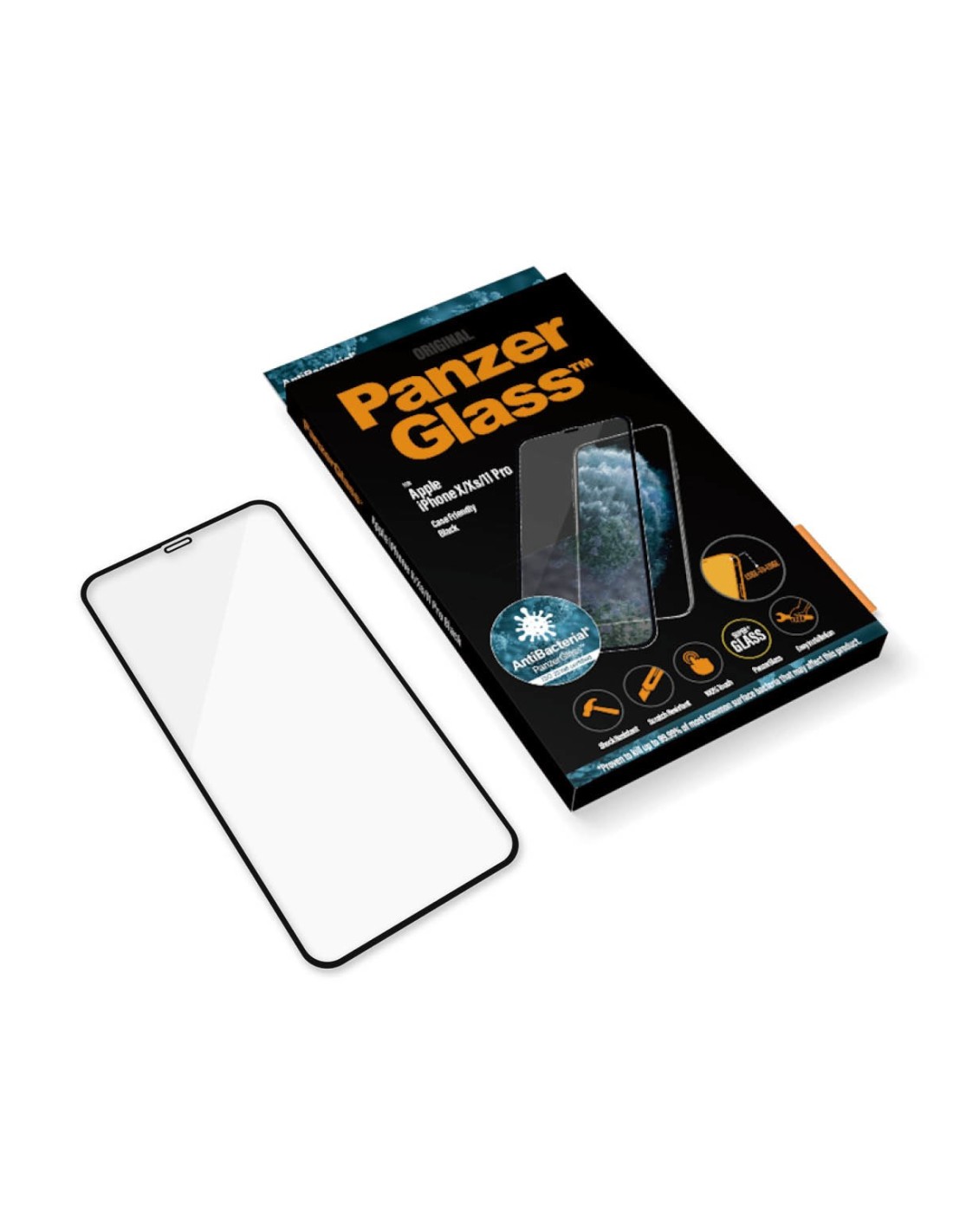 PanzerGlass Apple iPhone X XS iPhone 11 Pro Black CF Super+ Glass