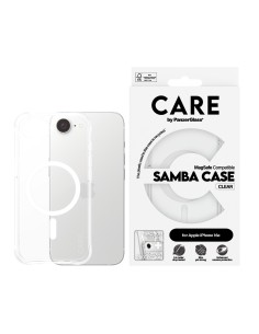 CARE by PanzerGlass Fashionable Case Samba Transparent w. White MagSafe iPhone 16e 2
