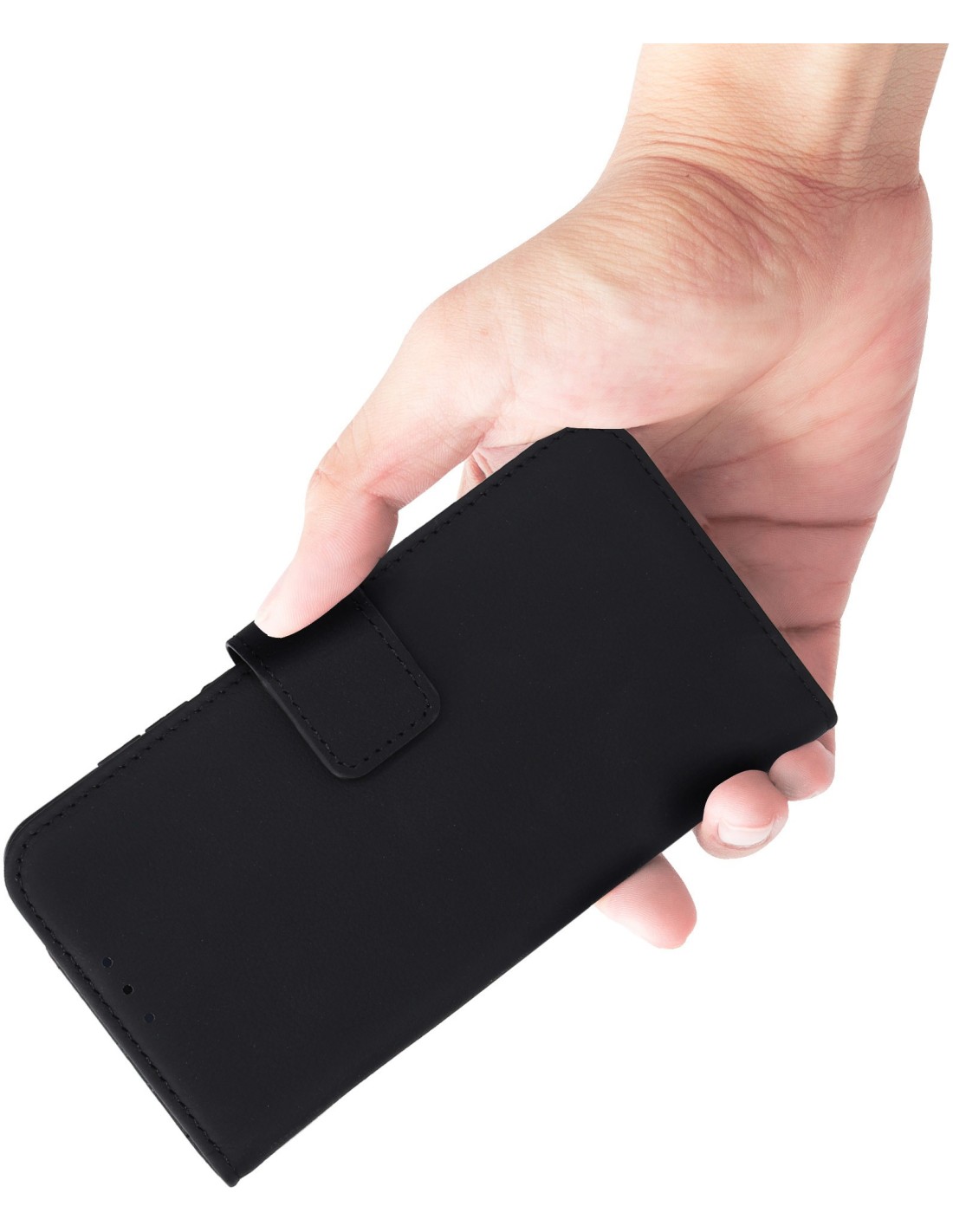 Mobiparts Leather Wallet Case Apple iPhone 16 Black (MagSafe Compatible)