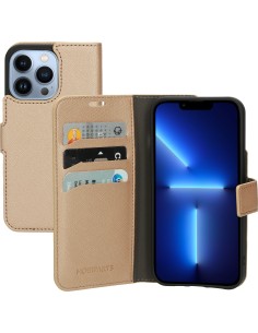 Mobiparts Saffiano Wallet Case Apple iPhone 13 Pro Copper