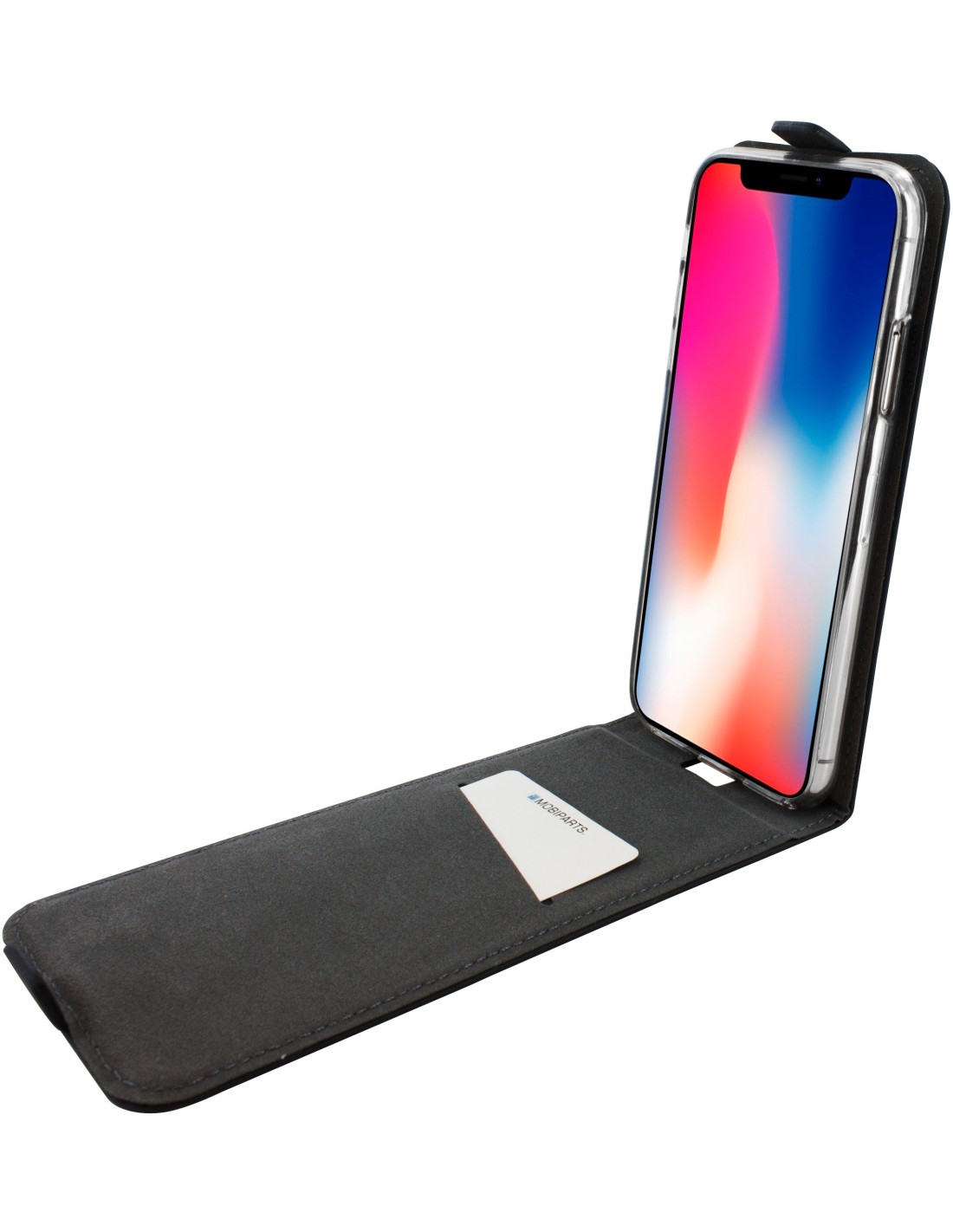 Mobiparts Premium Flip TPU Case Apple iPhone X XS Black
