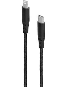 Mobiparts Apple Lightning to USB-C Braided Cable 2A 1m Black