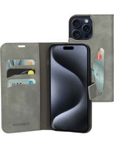 Mobiparts Classic Wallet Case Apple iPhone 15 Pro Max Granite Grey