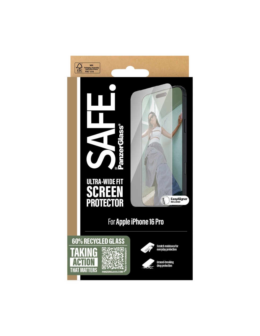 SAFE by Panzerglass Apple iPhone 16 Pro - Ultra-Wide-Fit