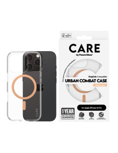 CARE by PanzerGlass Flagship Case Transparent Urban Combat w. Peachy MagSafe iPhone 16 Pro 2