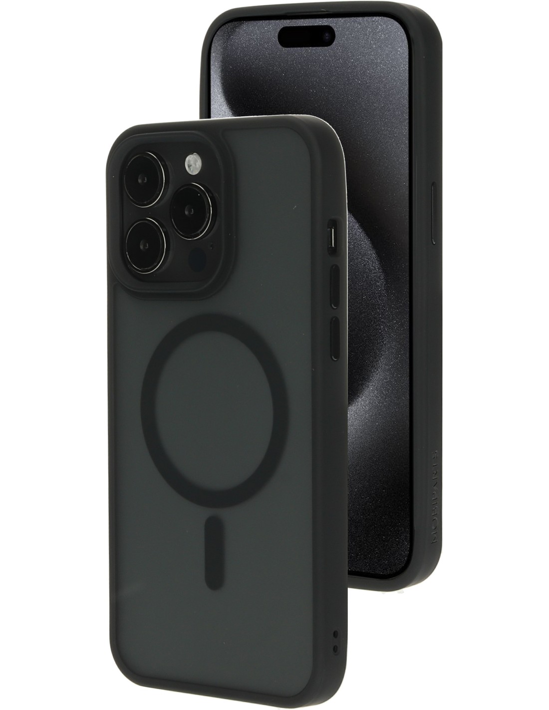 Mobiparts Hardcover Apple iPhone 15 Pro Max Satin Black (Magsafe Compatible)
