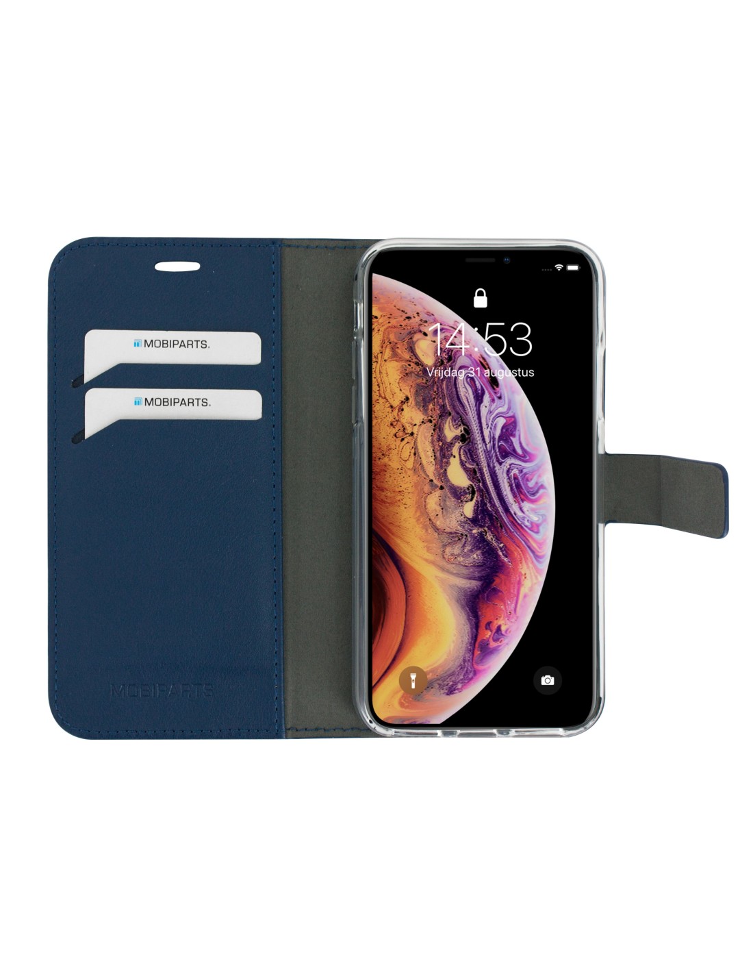 Mobiparts Classic Wallet Case Apple iPhone X XS Blue