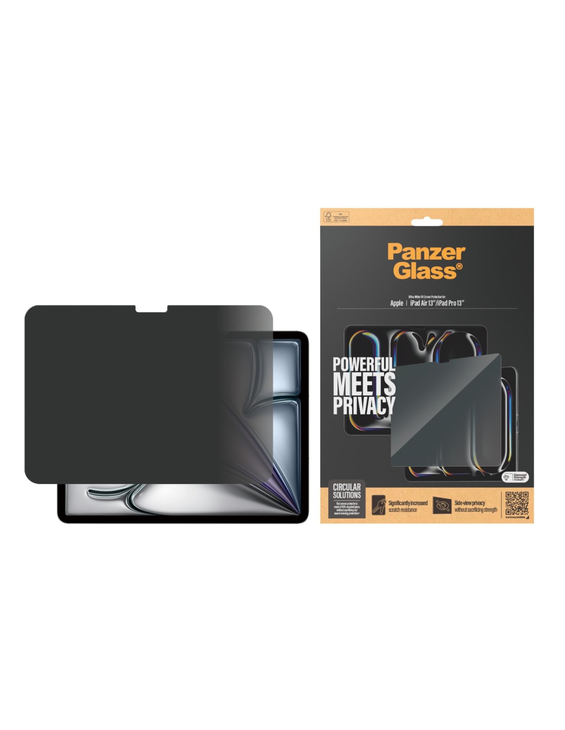 PanzerGlass Apple iPad Air 13 (2024)   Apple iPad Pro 13 (2024) Ultra-Wide Fit Privacy