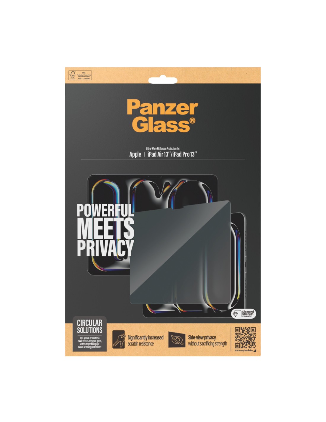 PanzerGlass Apple iPad Air 13 (2024)   Apple iPad Pro 13 (2024) Ultra-Wide Fit Privacy