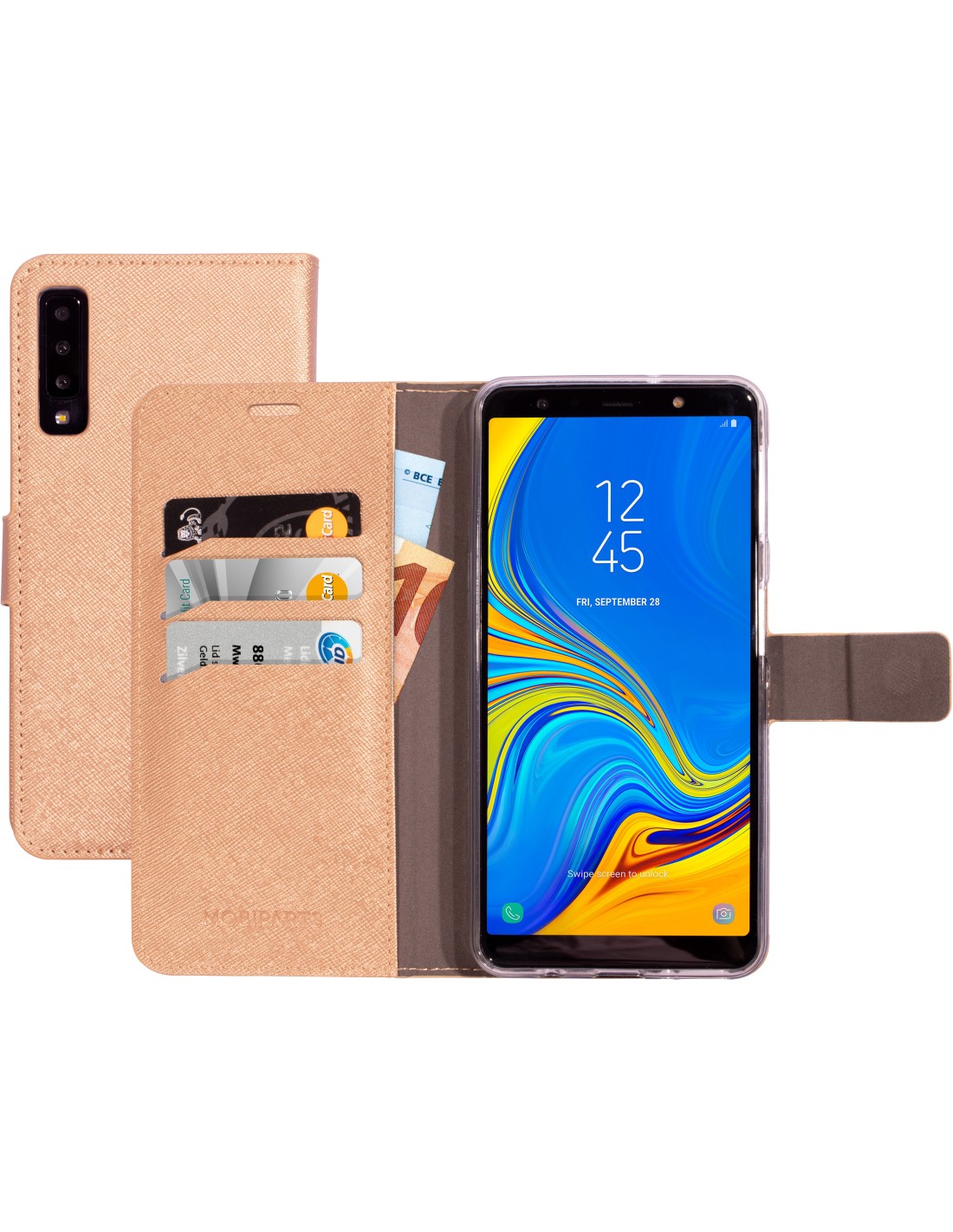 Mobiparts Saffiano Wallet Case Samsung Galaxy A7 (2018) Copper