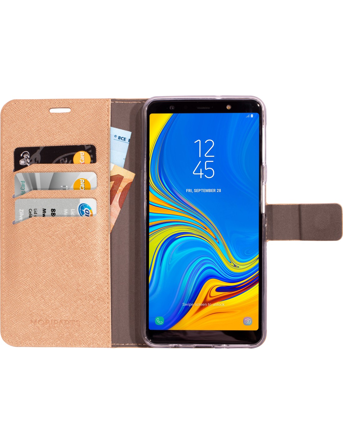 Mobiparts Saffiano Wallet Case Samsung Galaxy A7 (2018) Copper