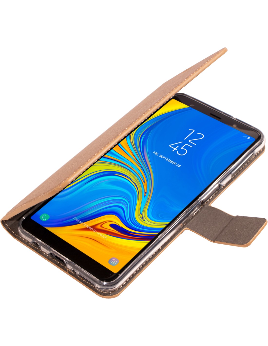 Mobiparts Saffiano Wallet Case Samsung Galaxy A7 (2018) Copper