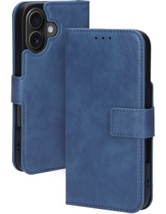 Mobiparts Classic Wallet Case Apple iPhone 16 Steel Blue (MagSafe Compatible)