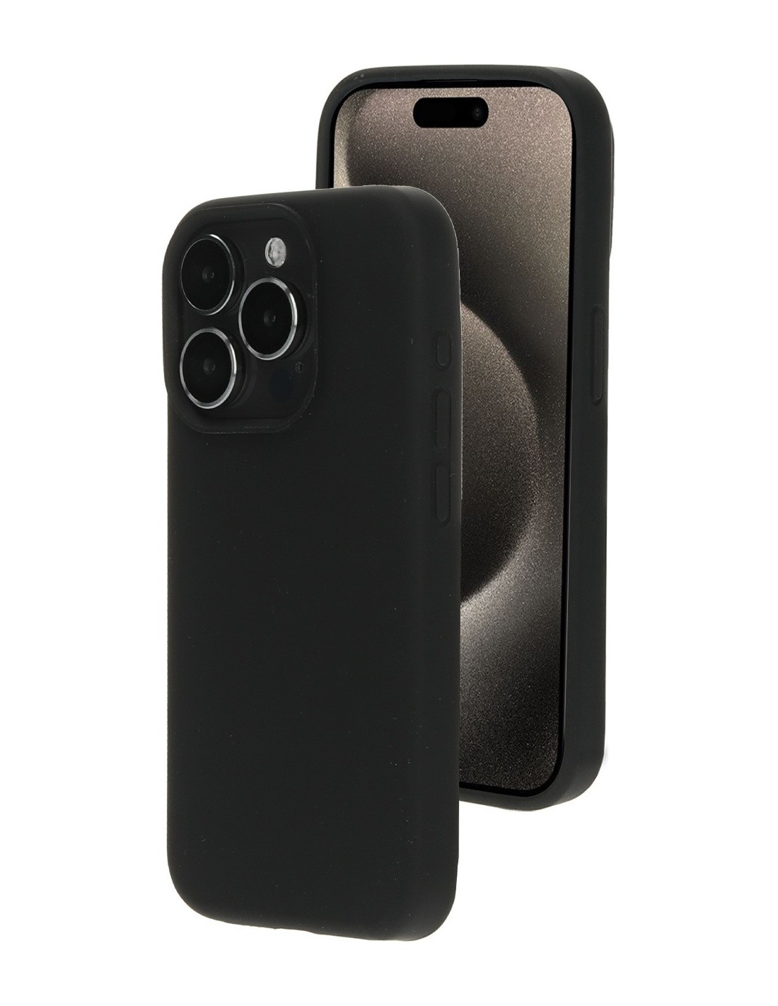 Mobiparts Silicone  Cover Apple iPhone 15 Pro Black (Magsafe Compatible)