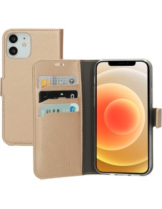 Mobiparts Saffiano Wallet Case Apple iPhone 12 12 Pro Copper