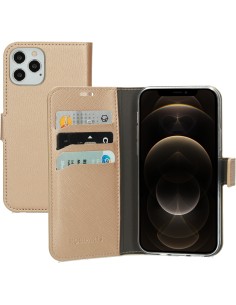 Mobiparts Saffiano Wallet Case Apple iPhone 12 12 Pro Copper 2