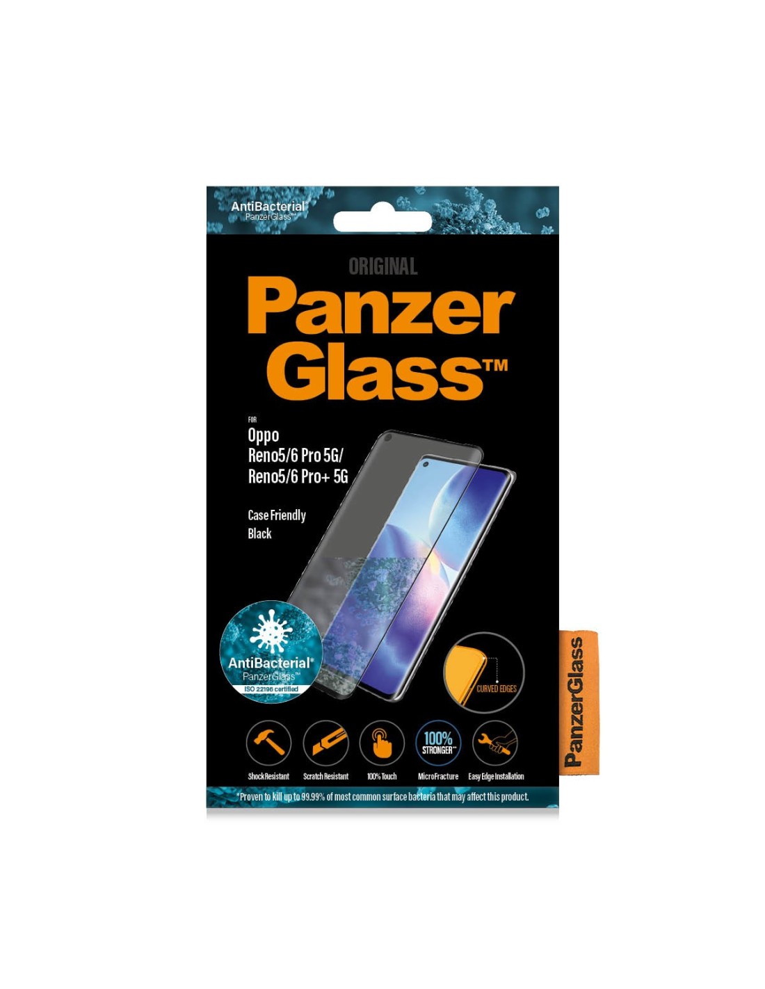 PanzerGlass Oppo Reno 5 Pro Pro Plus 5G Find X3 Neo Black CF Super+ Glass AB