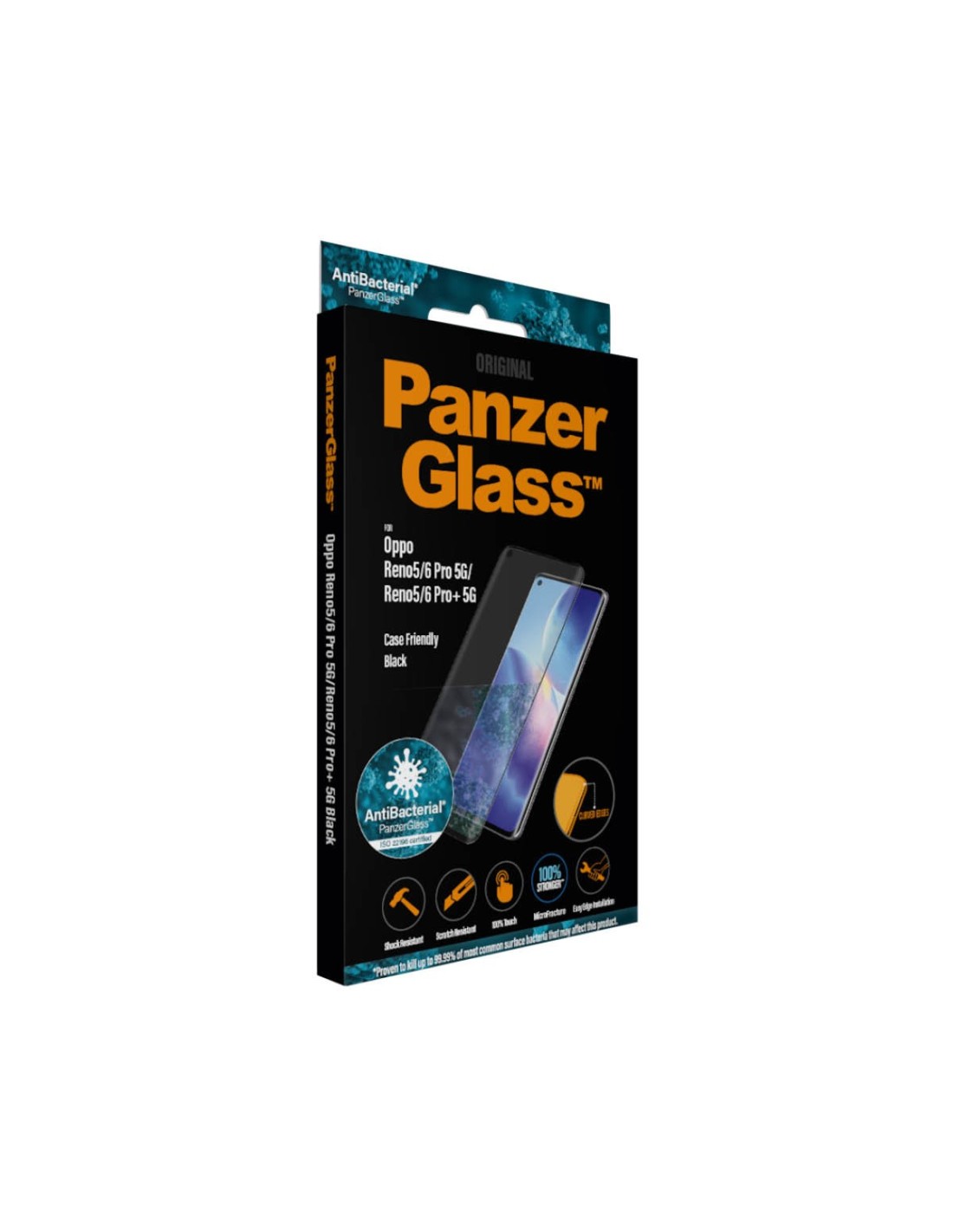 PanzerGlass Oppo Reno 5 Pro Pro Plus 5G Find X3 Neo Black CF Super+ Glass AB
