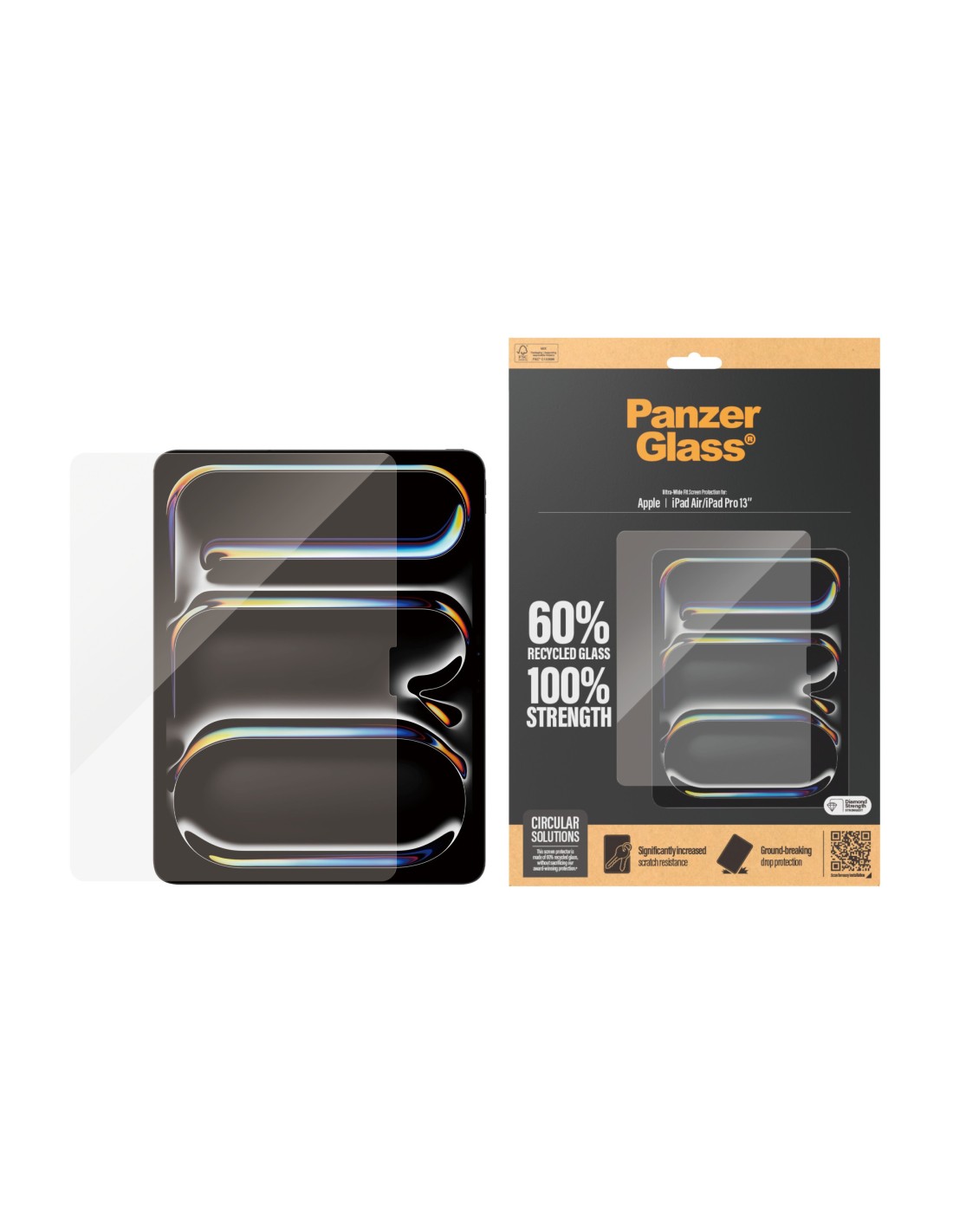PanzerGlass Apple iPad Air 13 (2024)   Apple iPad Pro 13 (2024) Ultra-Wide Fit
