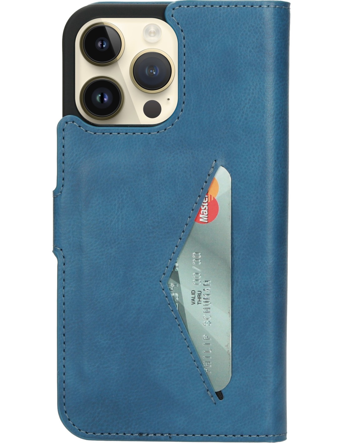 Mobiparts Classic Wallet Case Apple iPhone 14 Pro Max Steel Blue