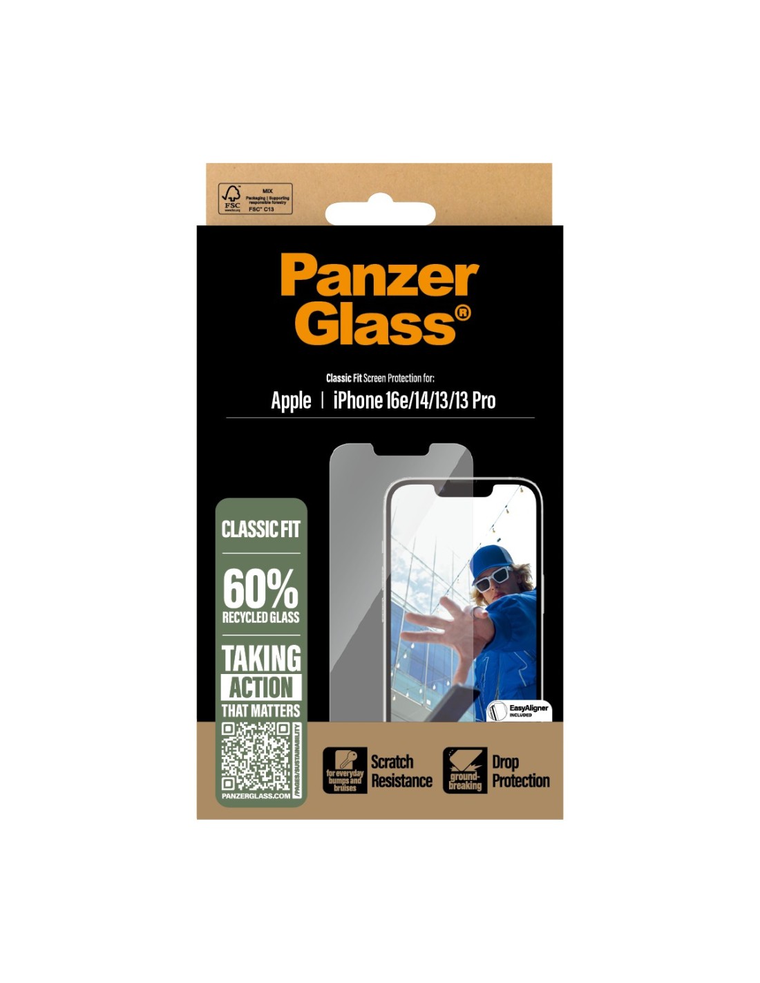 Panzerglass Apple iPhone 16e 14 13 13 Pro - Classic Fit