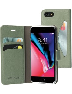 Mobiparts Classic Wallet Case Apple iPhone 7 8 SE (2020 2022) Stone Green