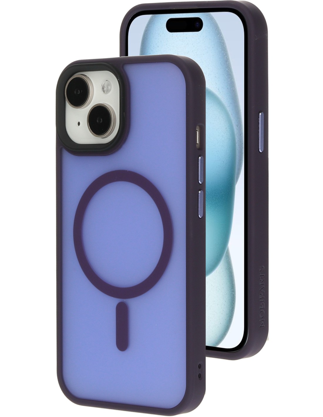 Mobiparts Hardcover Apple iPhone 15 Satin Purple (Magsafe Compatible)