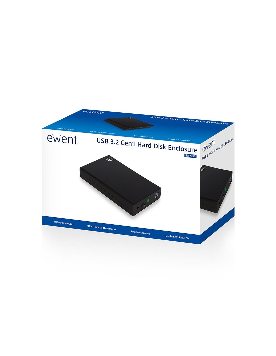 EWENT 3,5i SATA HDD screwless enclosure