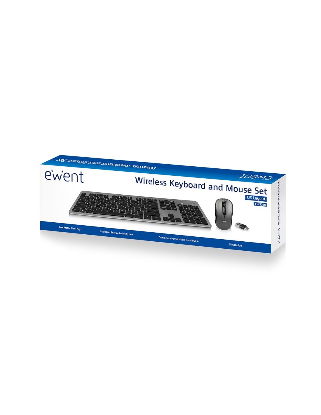 EWENT Wireless Keyboard And Mouse (US)