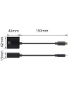 Ewent EW9821 video kabel adapter 0,15 m USB Type-C VGA (D-Sub) Zwart