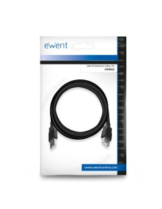 Ewent EW9622 USB-kabel 3 m USB 2.0 USB A Zwart