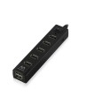 Ewent EW1130 interface hub 480 Mbit s Zwart