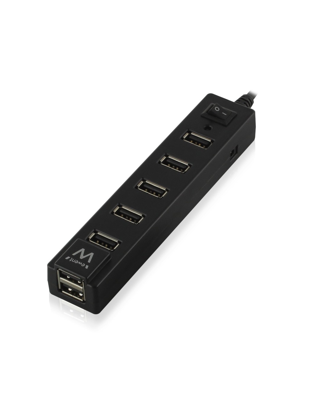 Ewent EW1130 interface hub 480 Mbit s Zwart