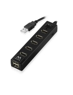 Ewent EW1130 interface hub 480 Mbit s Zwart
