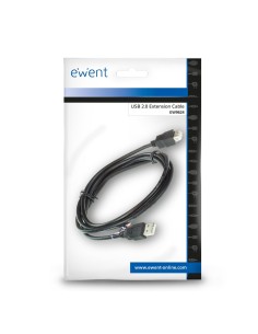 Ewent EW9624 USB-kabel 1,8 m USB 2.0 USB A Zwart