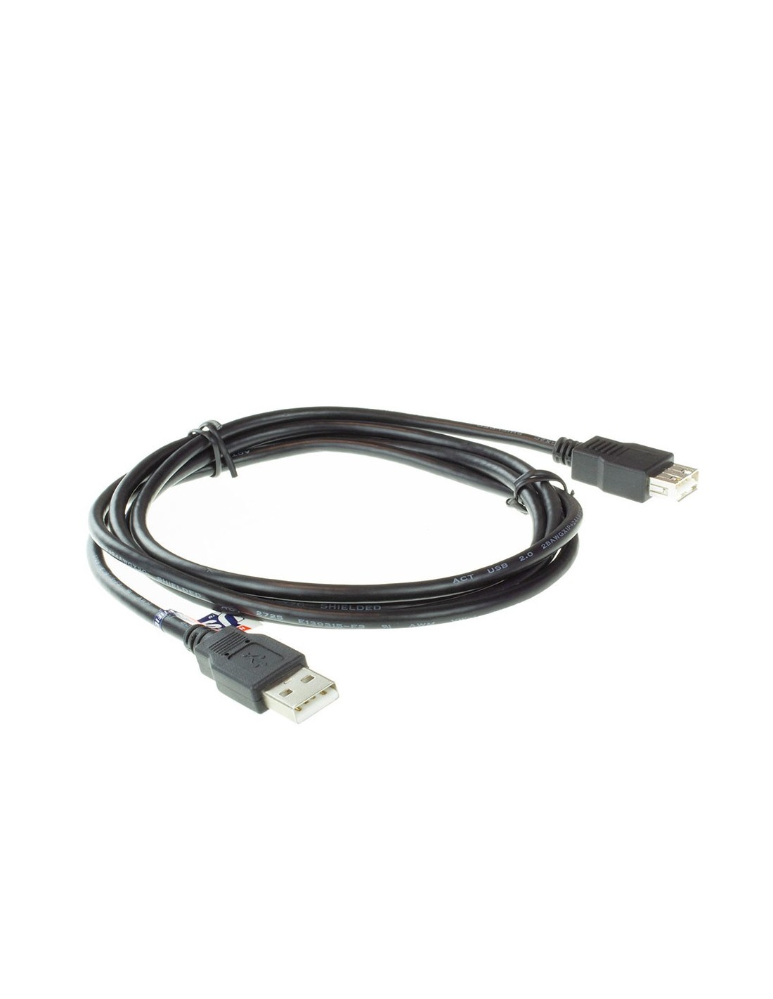 Ewent EW9624 USB-kabel 1,8 m USB 2.0 USB A Zwart