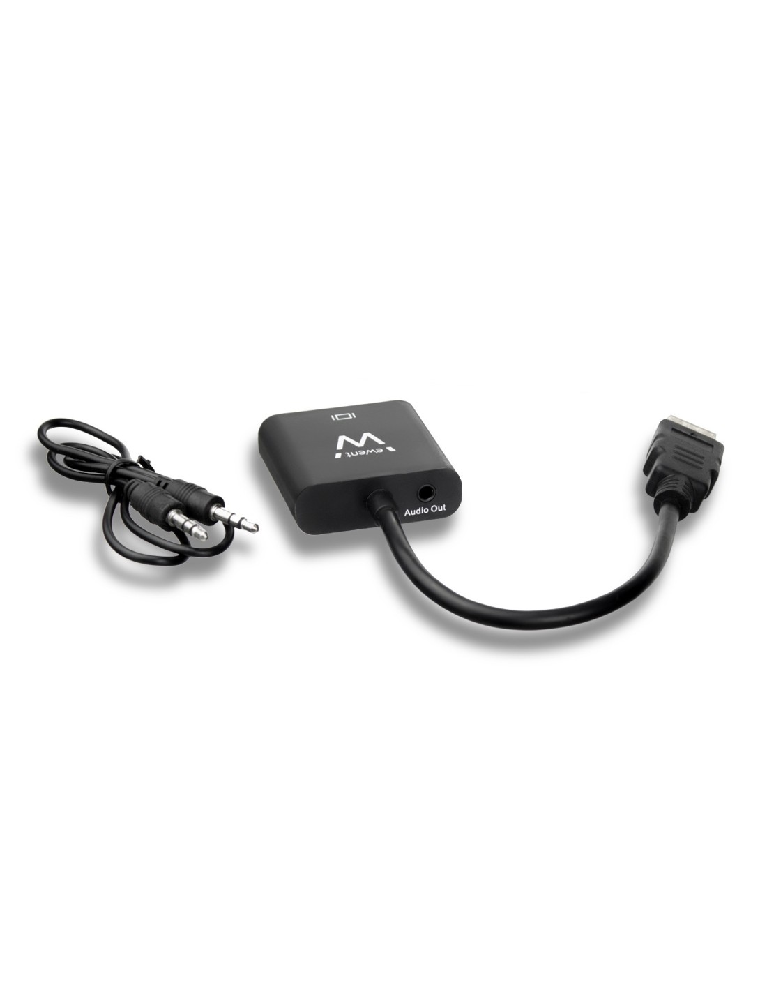 Ewent EW9864 video kabel adapter 0,2 m HDMI VGA, 3.5mm Zwart