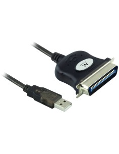 Ewent EW1118 USB IEEE1284 Zwart kabeladapter verloopstukje