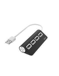 USB-hub, 4-poorts, USB 2.0, 480 Mbit s, zwart