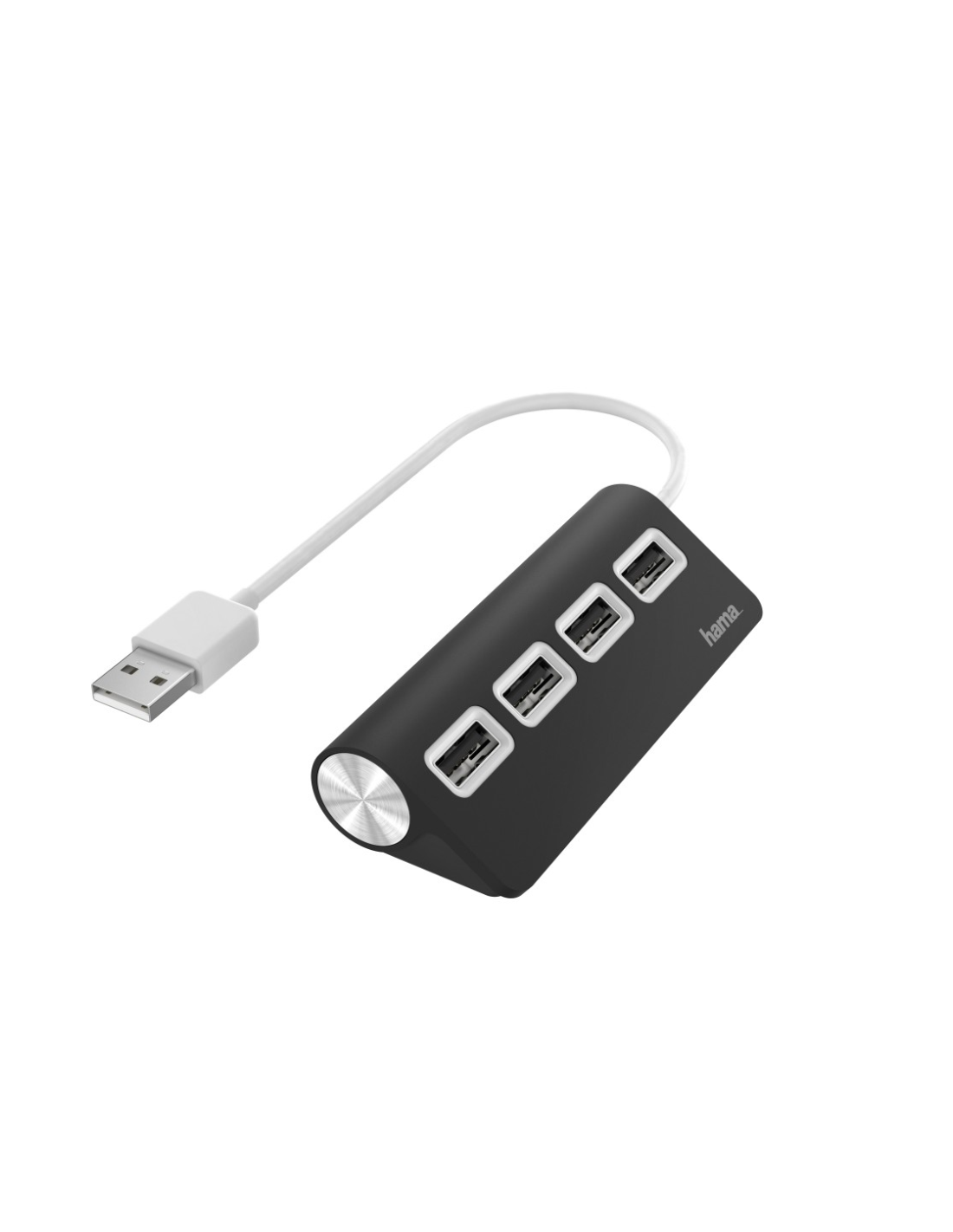 USB-hub, 4-poorts, USB 2.0, 480 Mbit/s, zwart