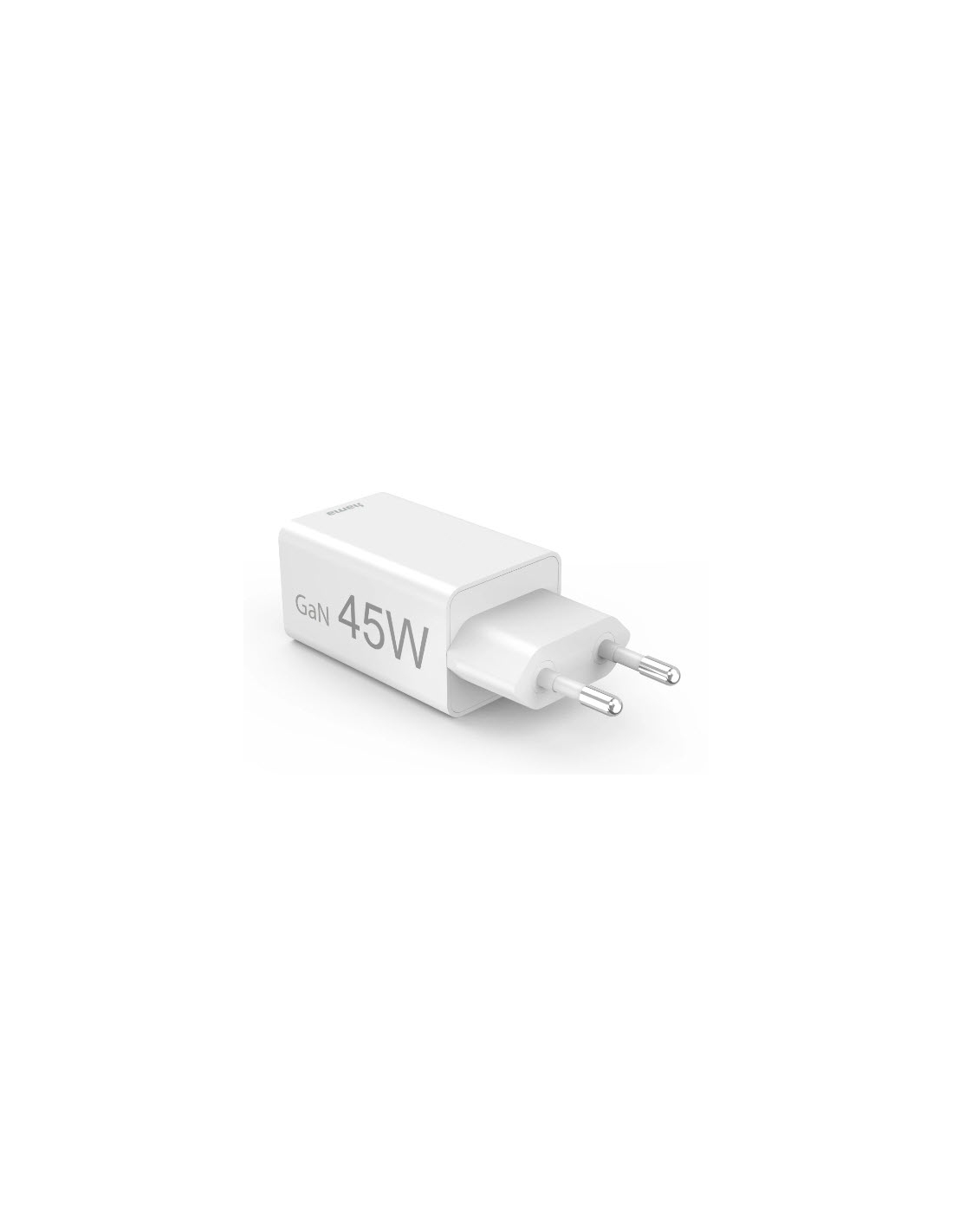 Hama Snellader, 1x USB-C PD, 1x USB-A QC, mini-oplader, 45 W, wit Adapter