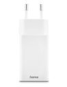 Hama Snellader, 1x USB-C PD, 1x USB-A QC, mini-oplader, 45 W, wit Adapter
