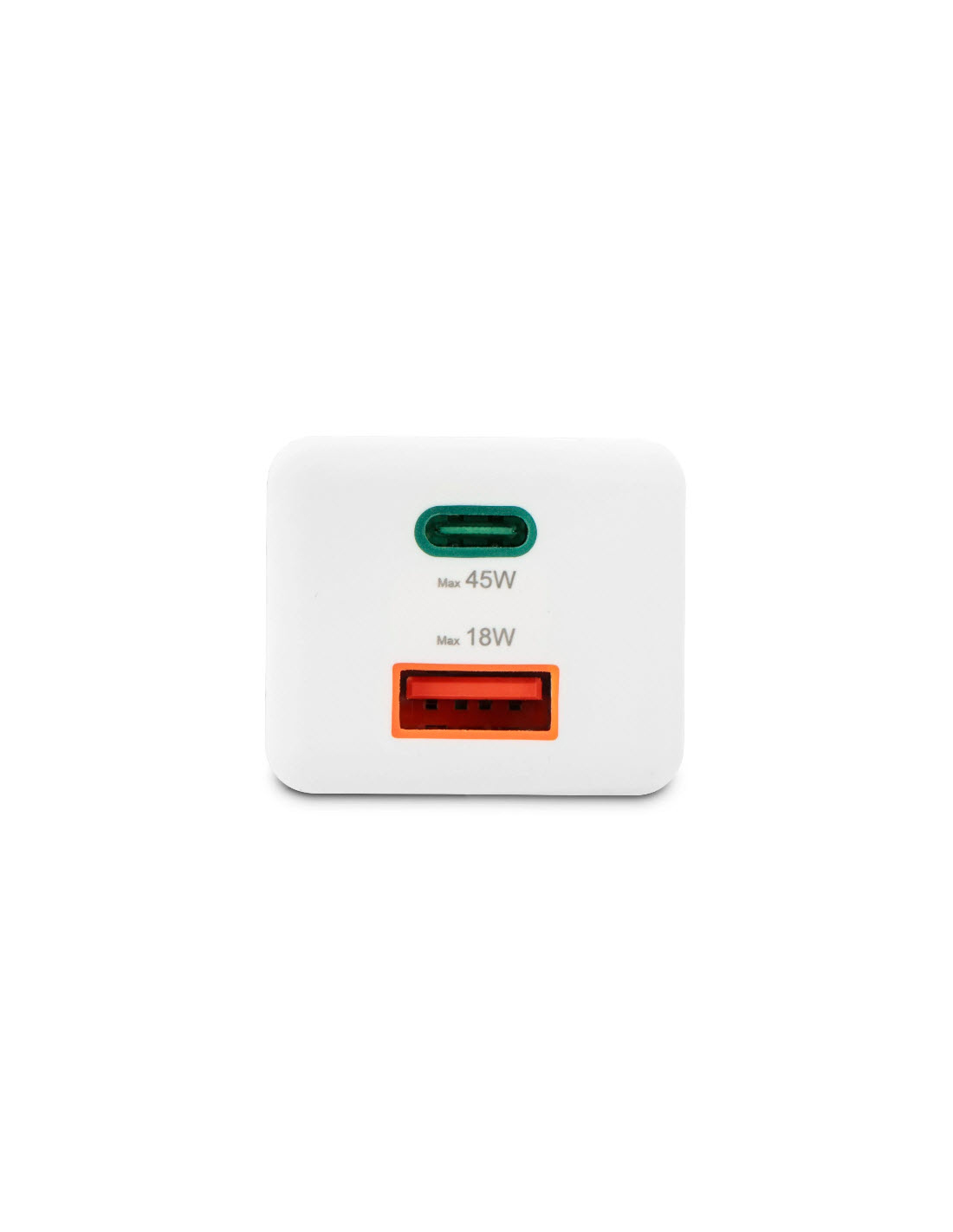 Hama Snellader, 1x USB-C PD, 1x USB-A QC, mini-oplader, 45 W, wit Adapter