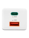 Hama Snellader, 1x USB-C PD, 1x USB-A QC, mini-oplader, 45 W, wit Adapter