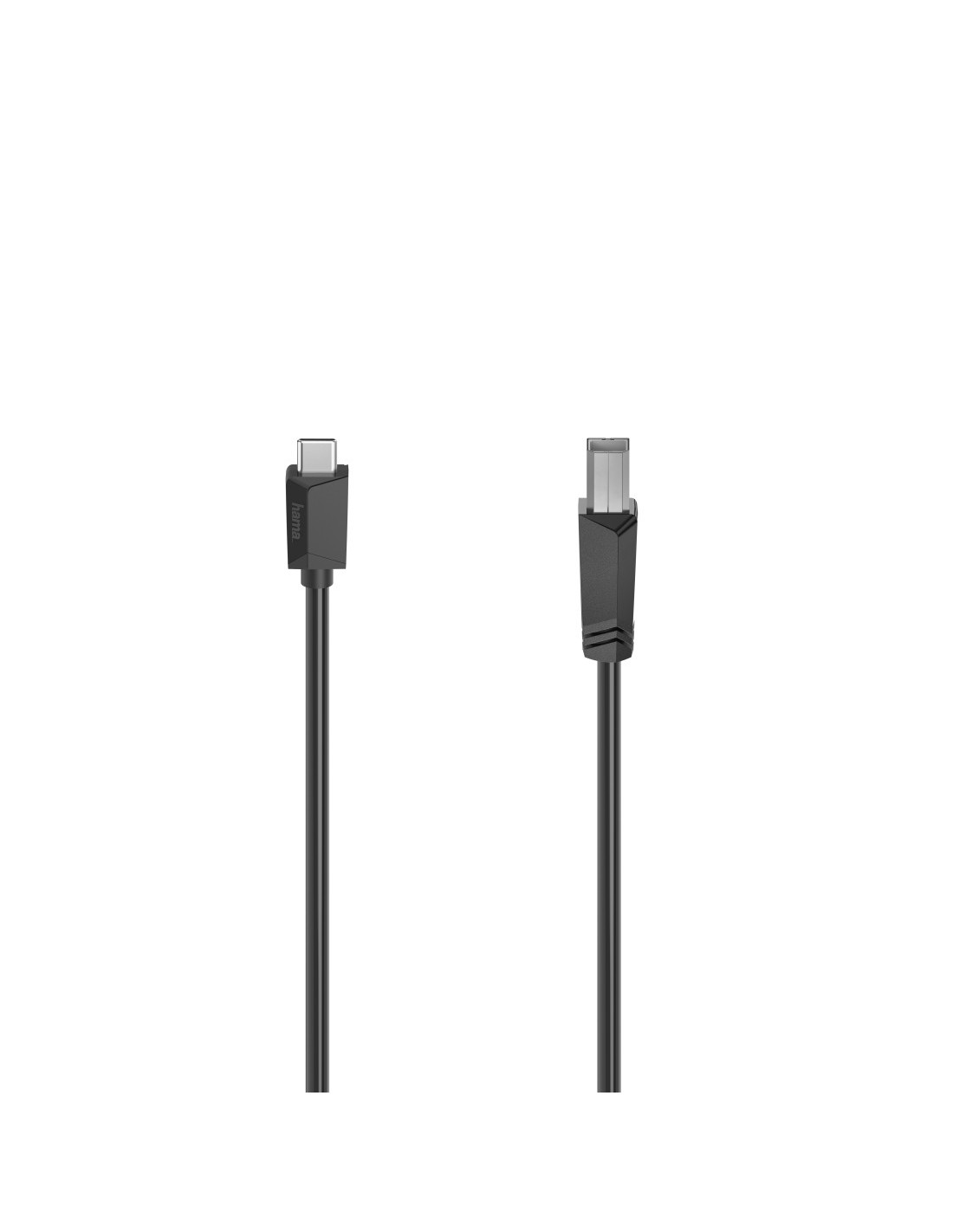 USB-C-kabel, USB-C-stekker - USB-B-stekker, USB 2.0, 480 Mbit s, 1,50 m