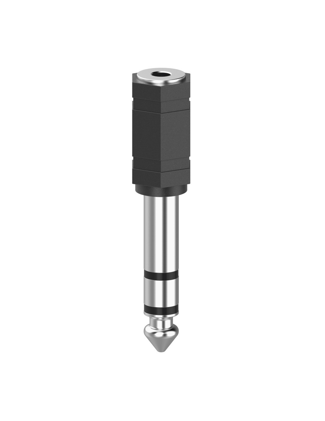 Audioadapter, 3,5mm jack koppeling - 6,3mm jack stekker, stereo