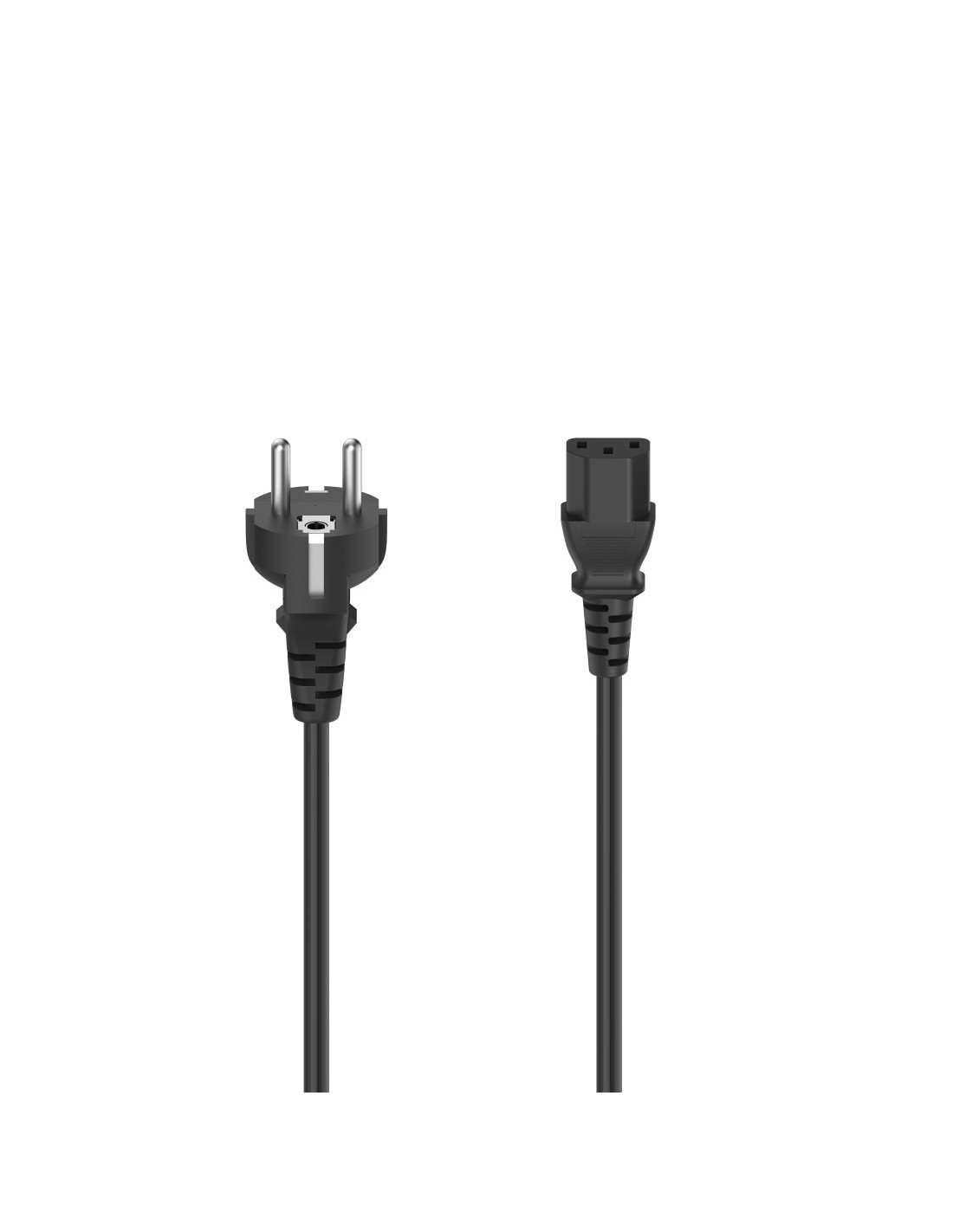 Hama Netsnoer, geaarde stekker - 3-polige koppeling, 1,5 m, zwart