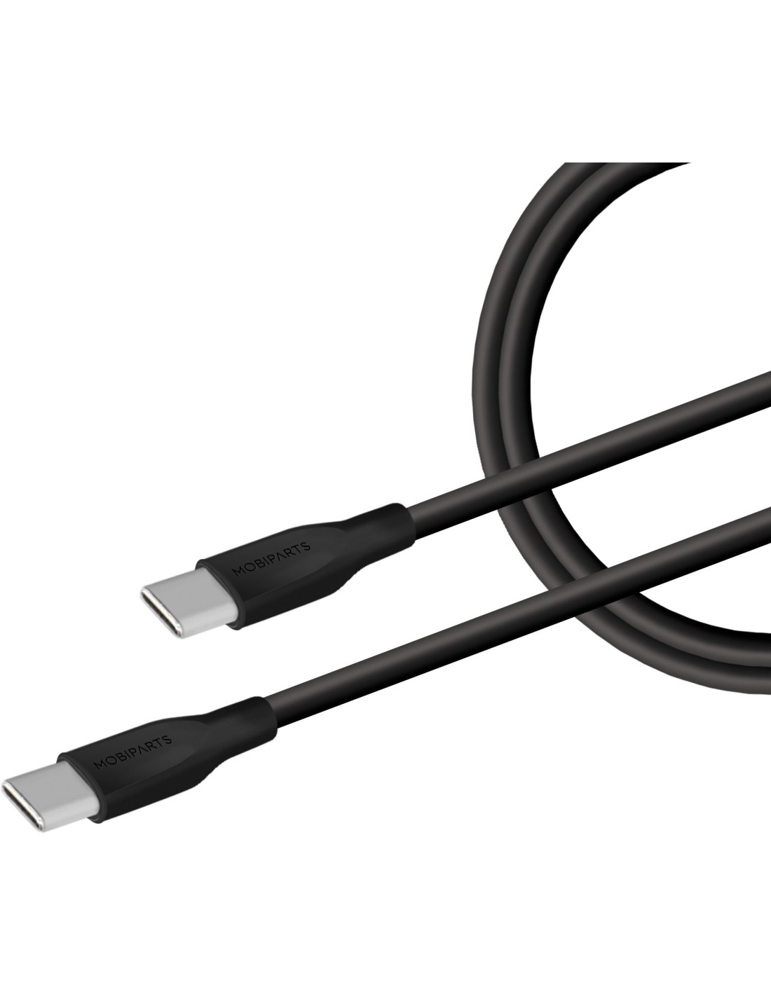 Mobiparts Car Charger Dual USB-C USB-A with USB-C USB-C Cable Black